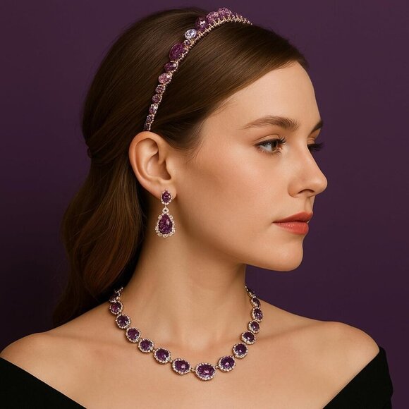 7 Pack Crystal Flower Headbands Faux Rhinestones Jewelry Hair Accessories - Picture 3 of 9